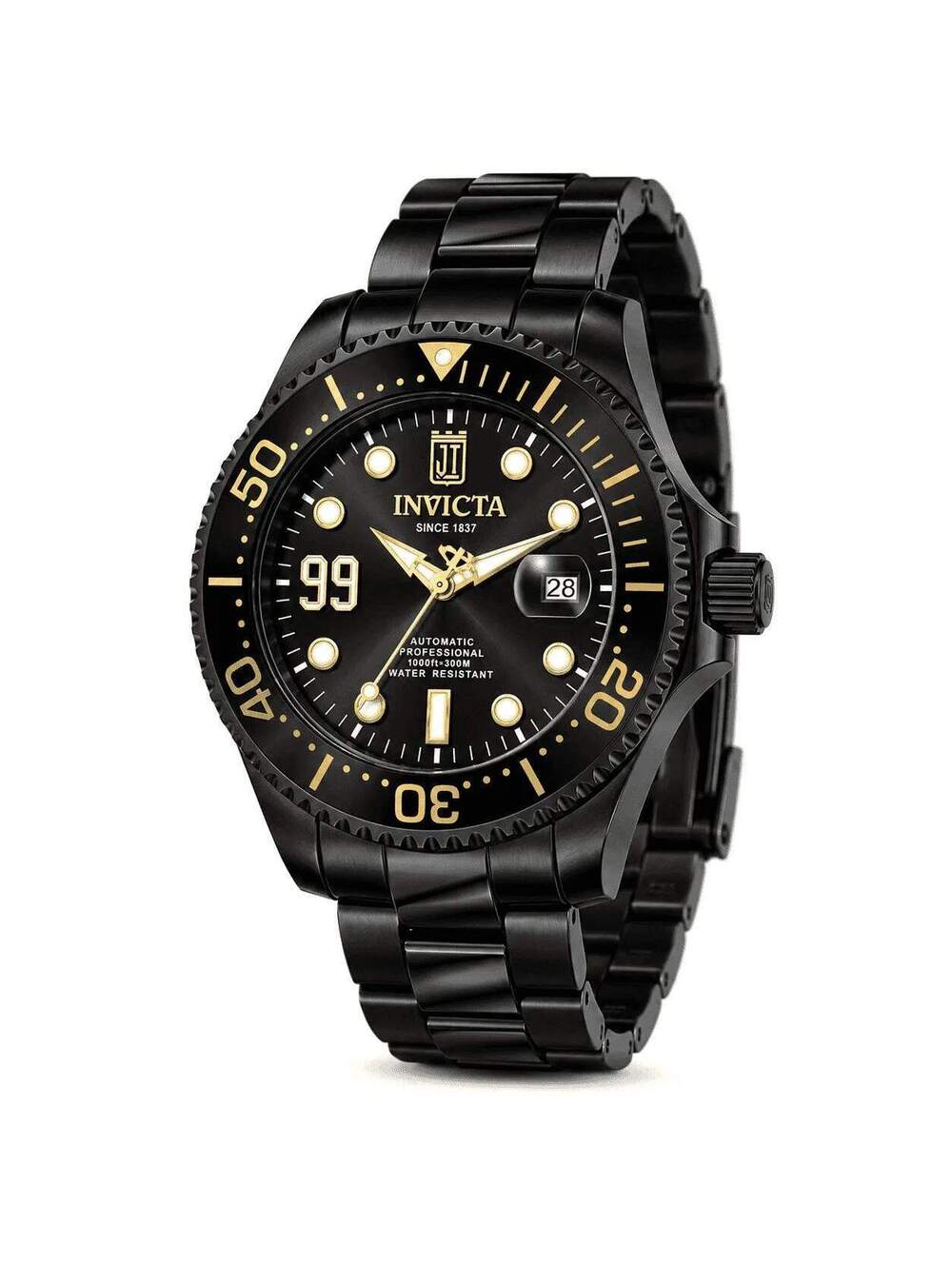 Invicta JT Automatic Black Tone Case Black Metal Dial Black Band, 47mm (51311)